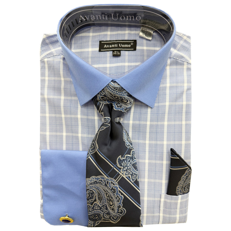 Dress Shirt, Tie & Handkerchief Combo