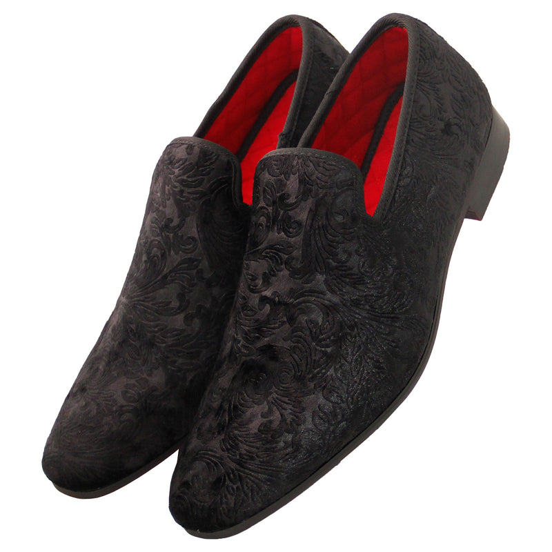 Black Slip on smoker with Paisley Design