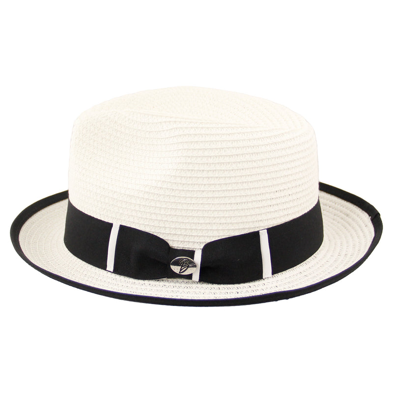 White/Black Summer Straw Hat