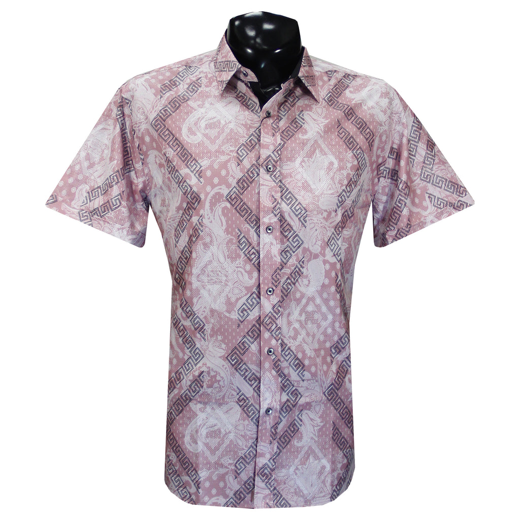 Short sleeve button woven button down