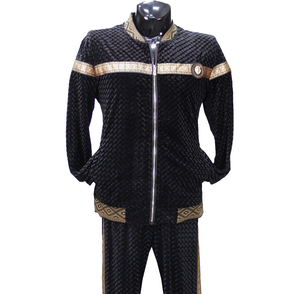 Stacy Adams Black Velour Jogging Suits