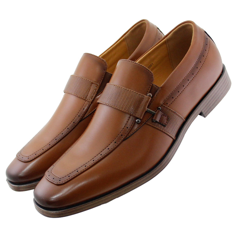 Cognac Slip On w/ Strap