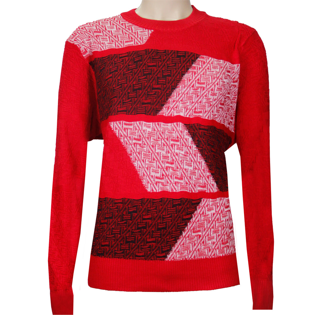 Red Knit Pullover Sweater
