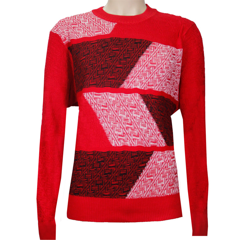 Red Knit Pullover Sweater