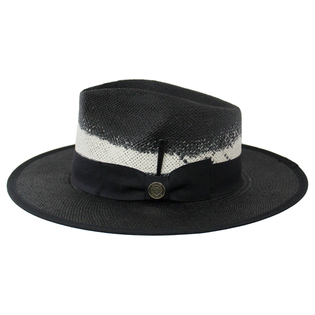 White/Black Straw Hat