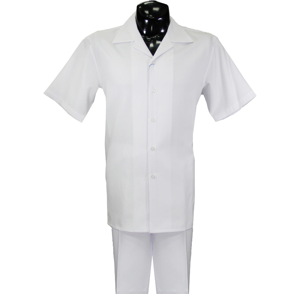 Solid White Short Sleeve 2PC Set