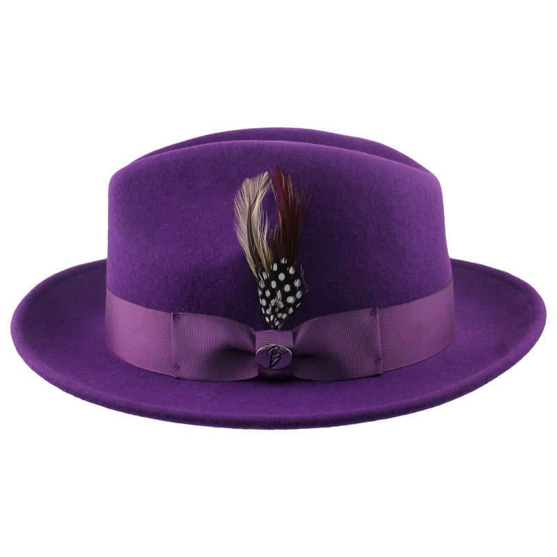 Purple Guiliano Wool Felt Fedora