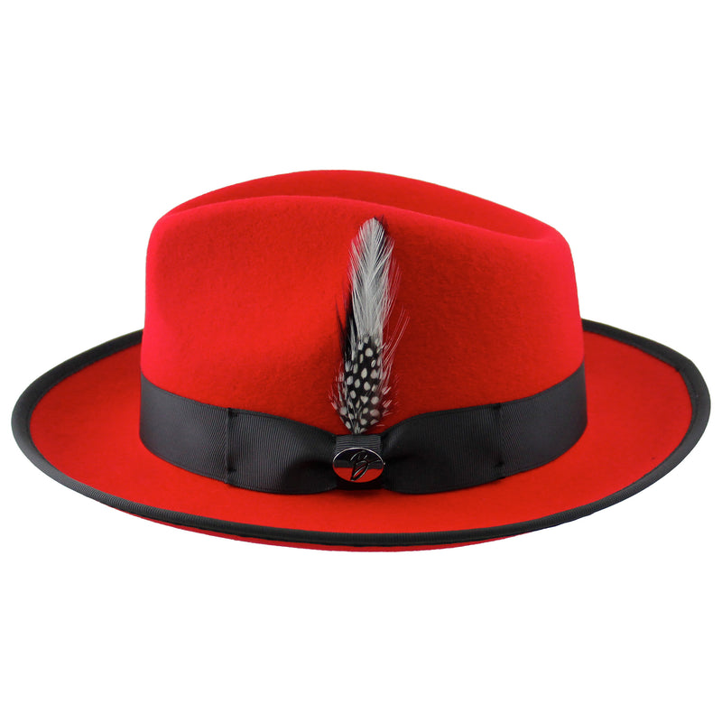 Red Brooks Wool Felt Fedora