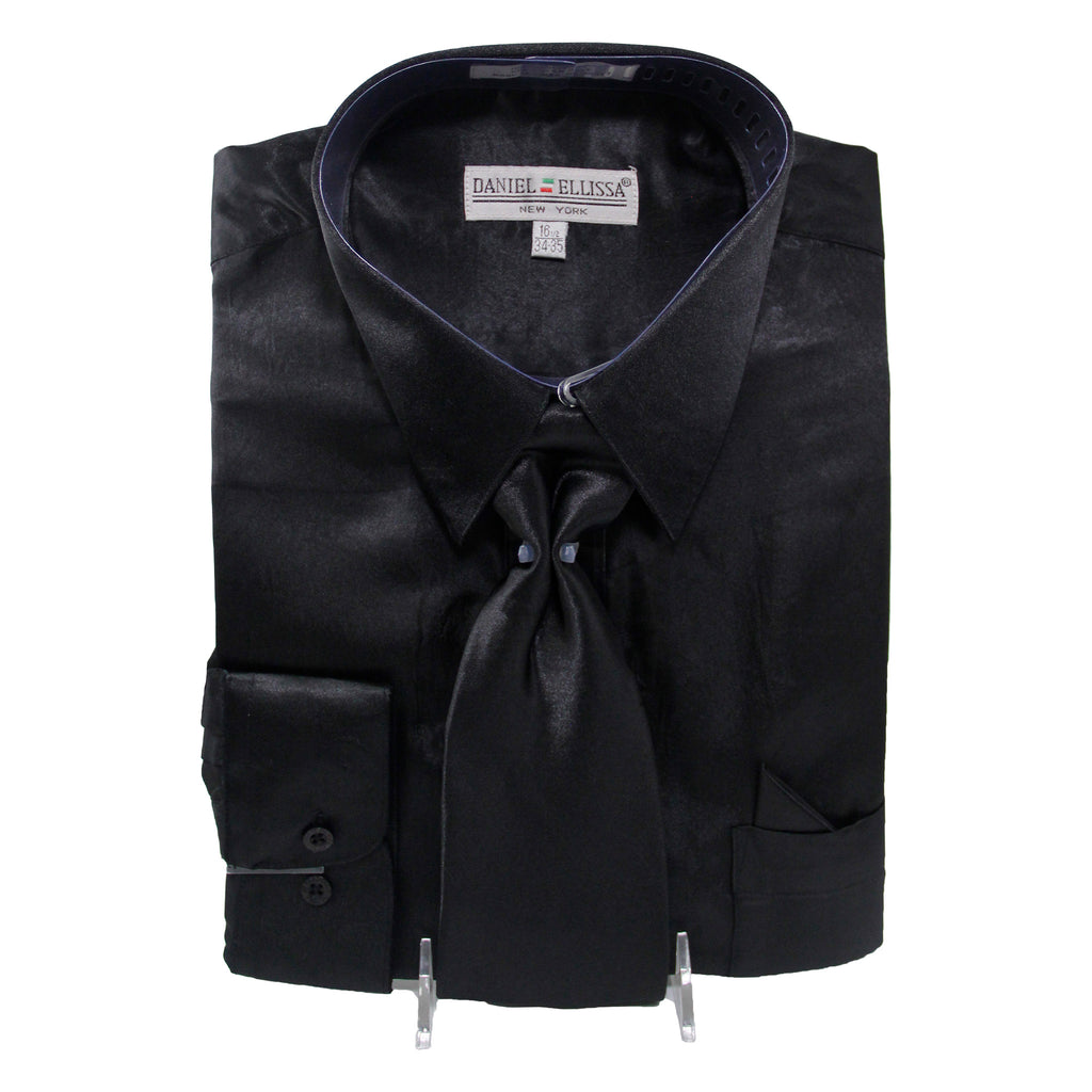 Satin Shirt and Tie - DE