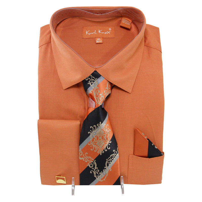 Rust Dress Shirt and Tie Combo