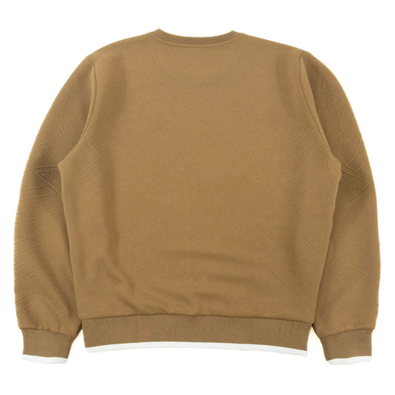 Mocha Makobi Big Men Beanchi Jacquard Crewneck