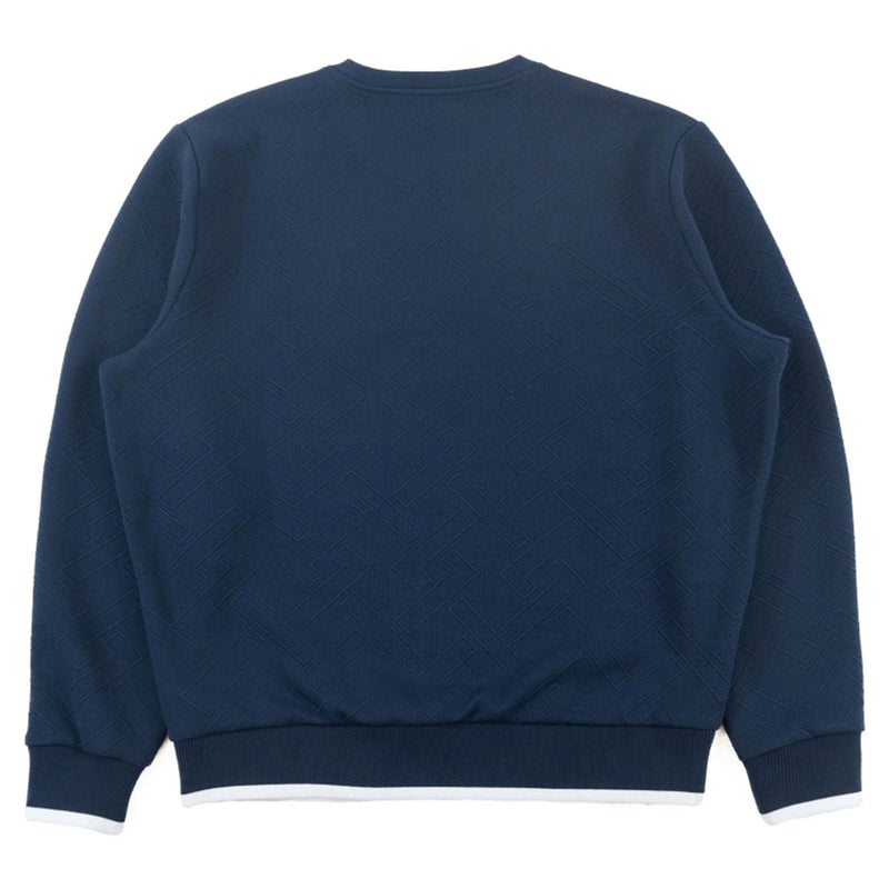 Navy Makobi Big Men Beanchi Jacquard Crewneck