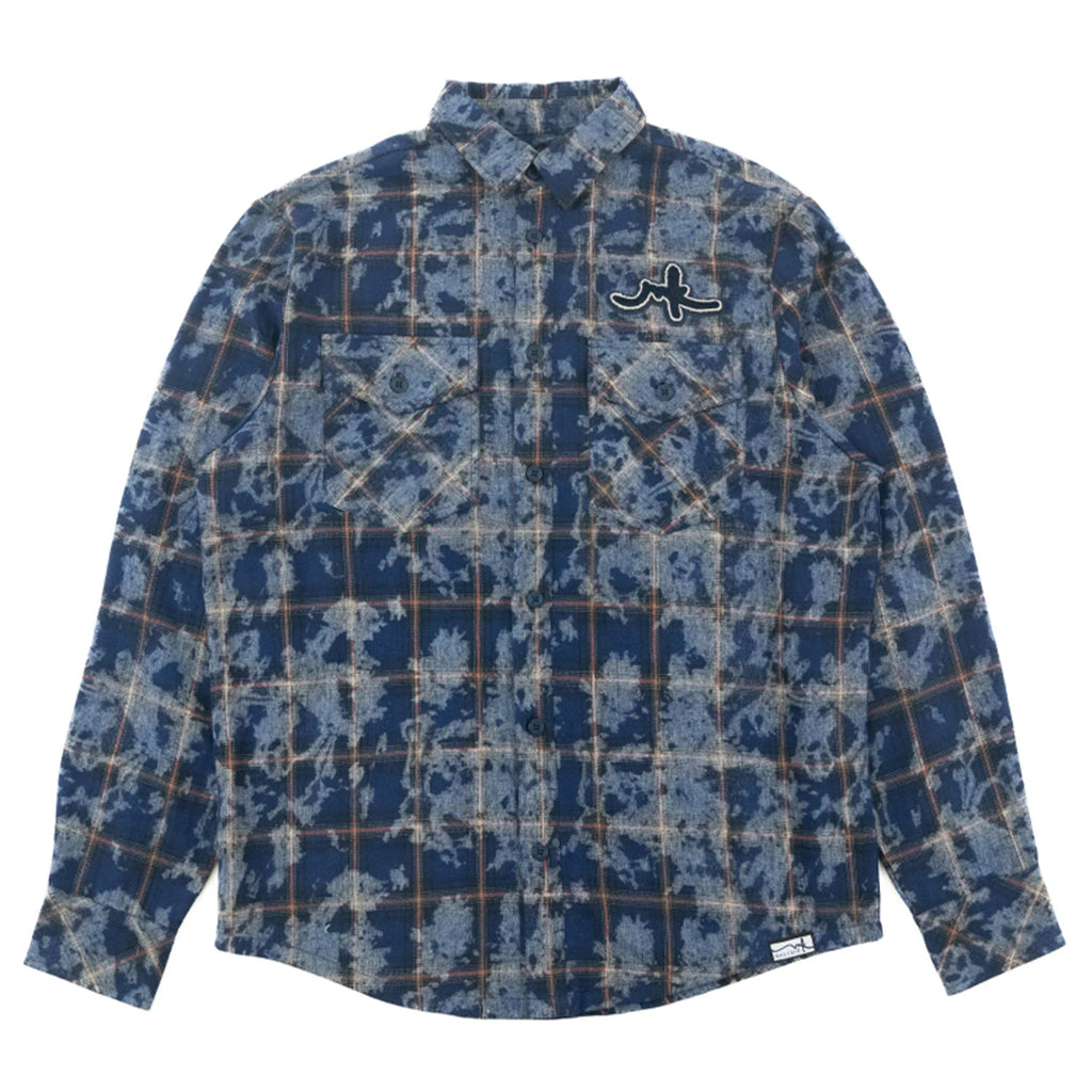 Navy Makobi Big Men Berteli Plaid Shirt