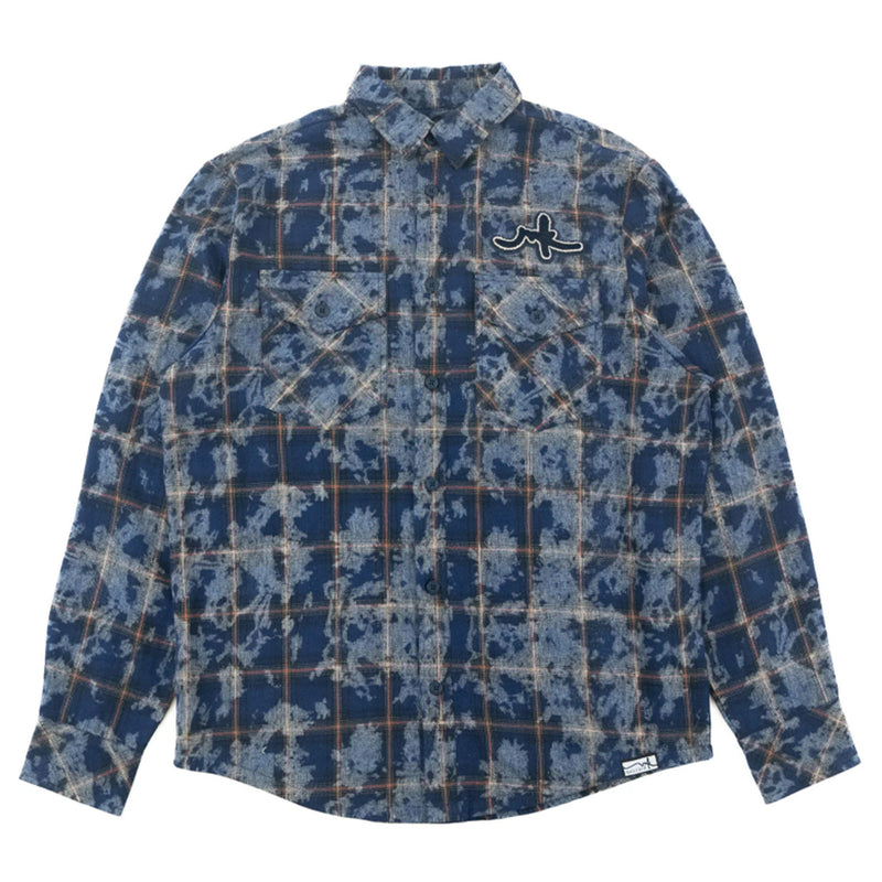Navy Makobi Big Men Berteli Plaid Shirt