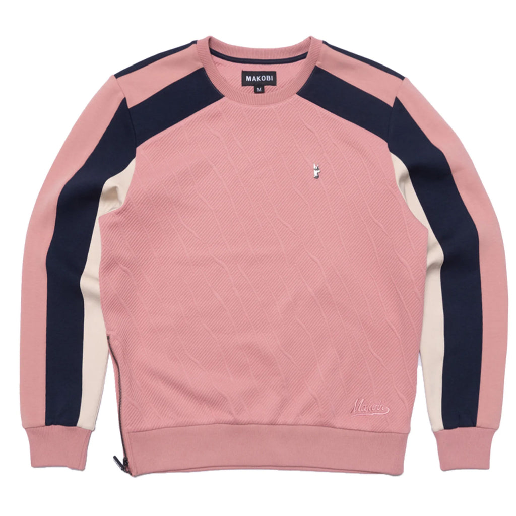 Black Makobi Big Men Daniali Jacquard Crewneck