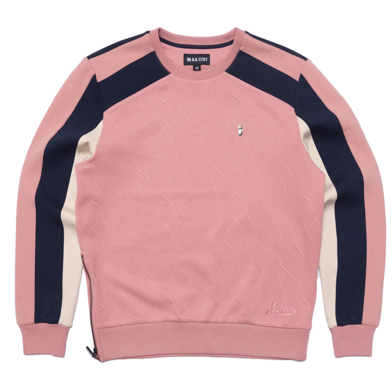 Black Makobi Big Men Daniali Jacquard Crewneck