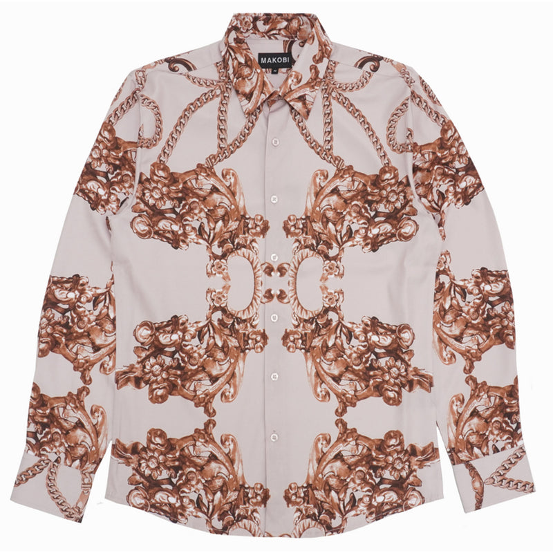 Natural Makobi Big Men Accardo Long Sleeve