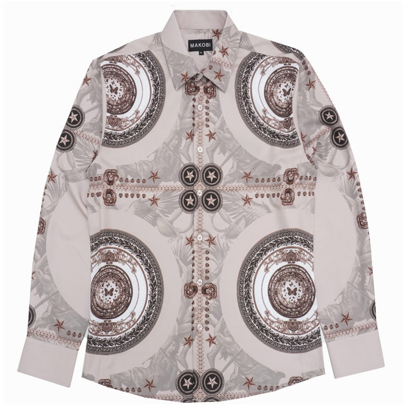 Khaki Makobi Big Men Barbato Long Sleeve