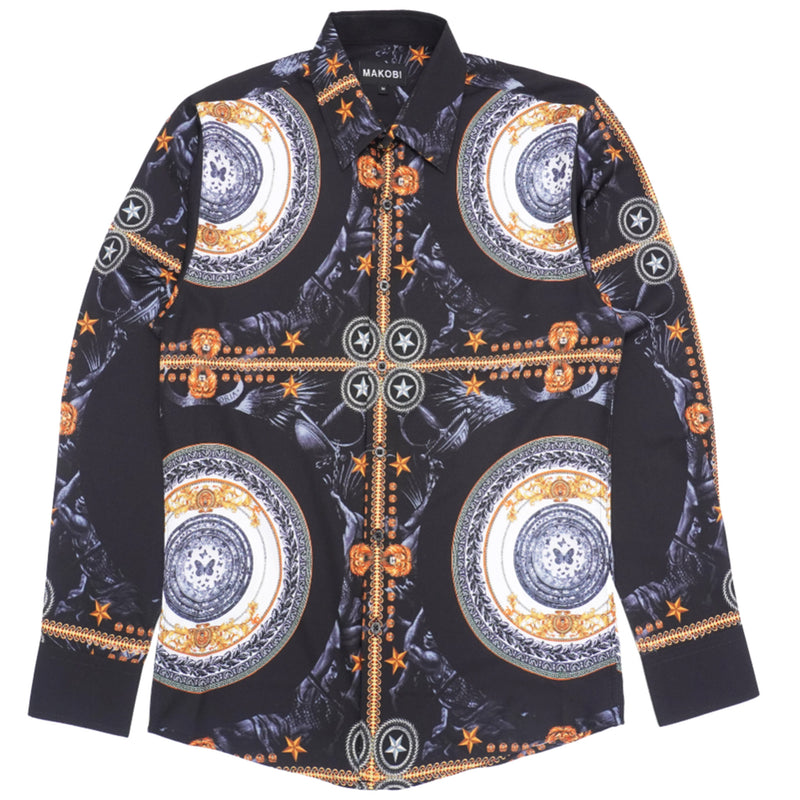 Black Makobi Big Men Barbato Long Sleeve