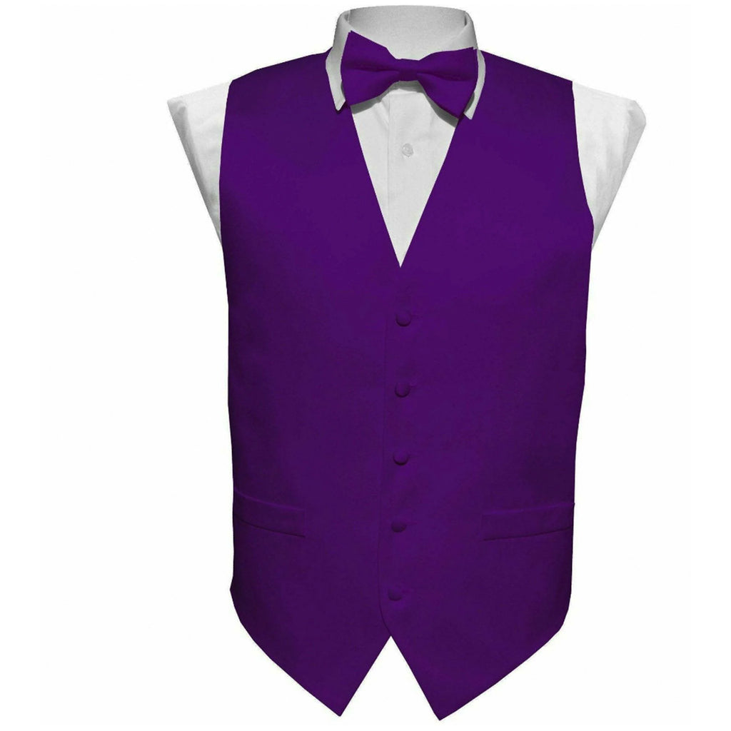 Solid Purple 4PC Vest Set