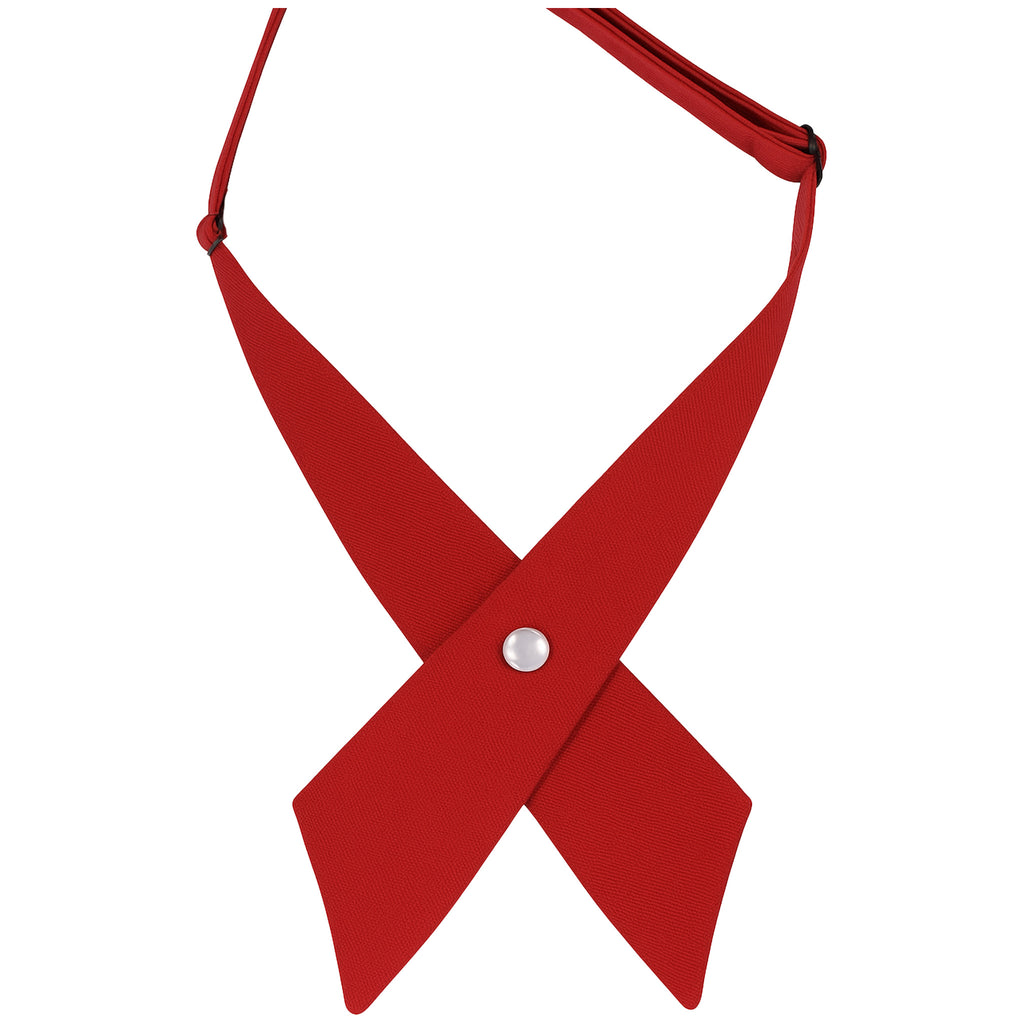 Red Solid Criss-Cross Tie