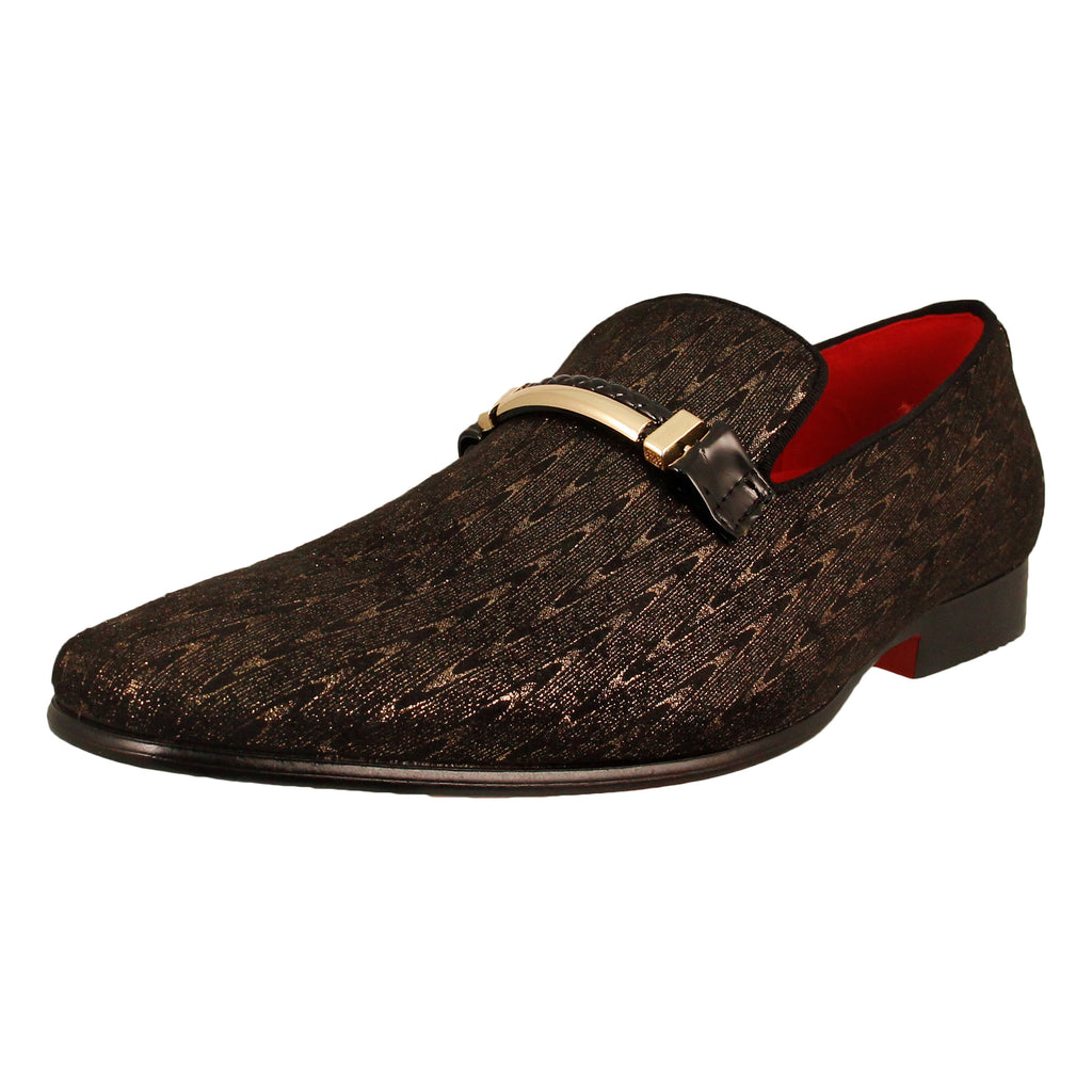 Black/Gold Metallic Slip On