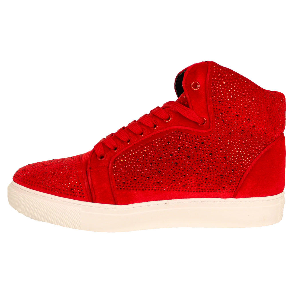 Fire Red High Top w/ Stones