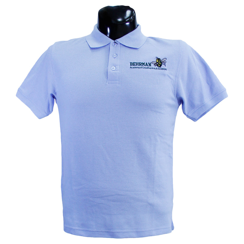 Blue Unisex Martin Behrman Polo Uniform Shirt