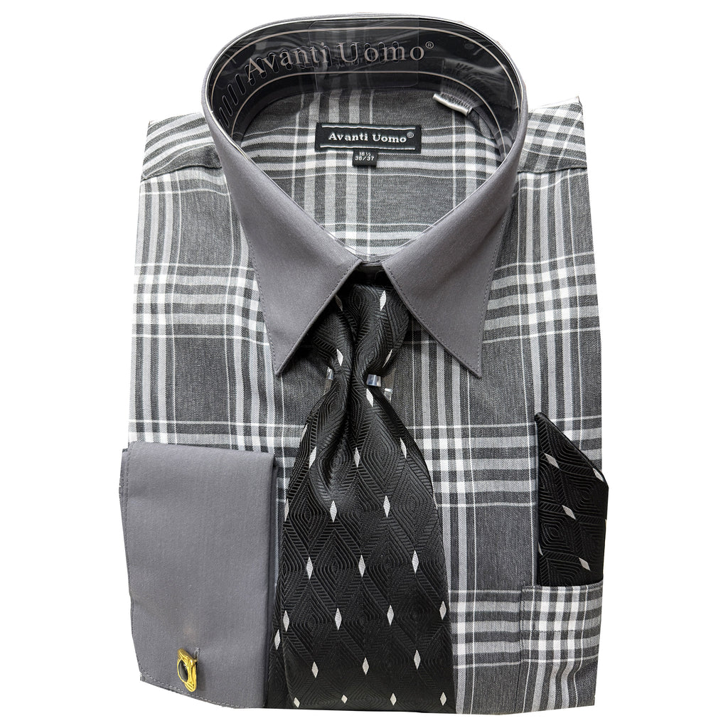 Dress Shirt, Tie & Handkerchief Combo