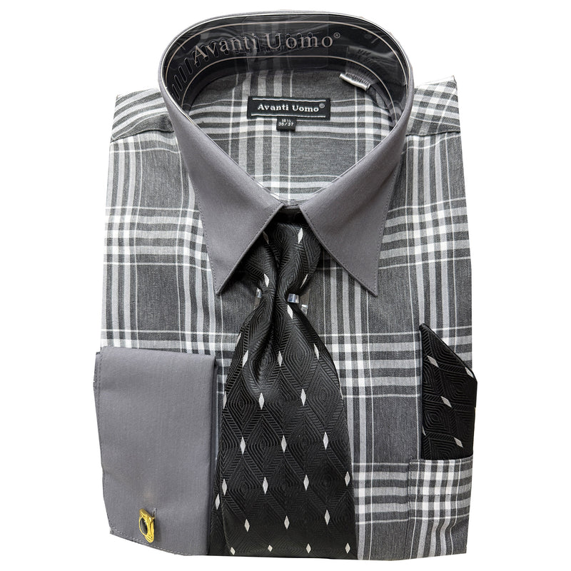 Dress Shirt, Tie & Handkerchief Combo