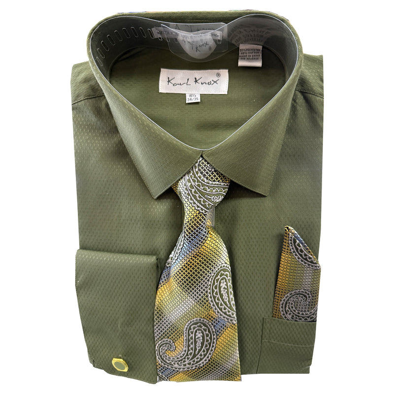 Dress Shirt, Tie & Handkerchief Combo