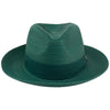 Emerald Green Straw Hat with Adjustable Sizing