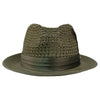 Olive Straw Hat with Adjustable Sizing