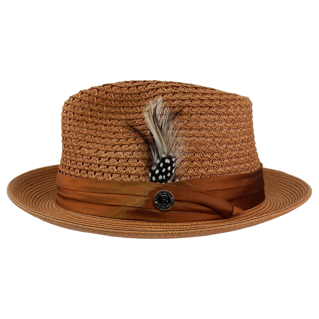 Brandy Brown Straw Hat with Adjustable Sizing