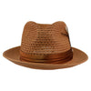 Brandy Brown Straw Hat with Adjustable Sizing