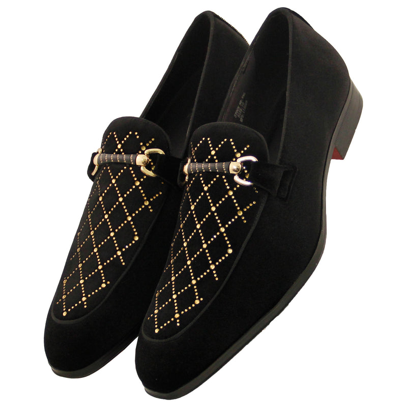 Black/Gold After Midnight Slip On with Buckle