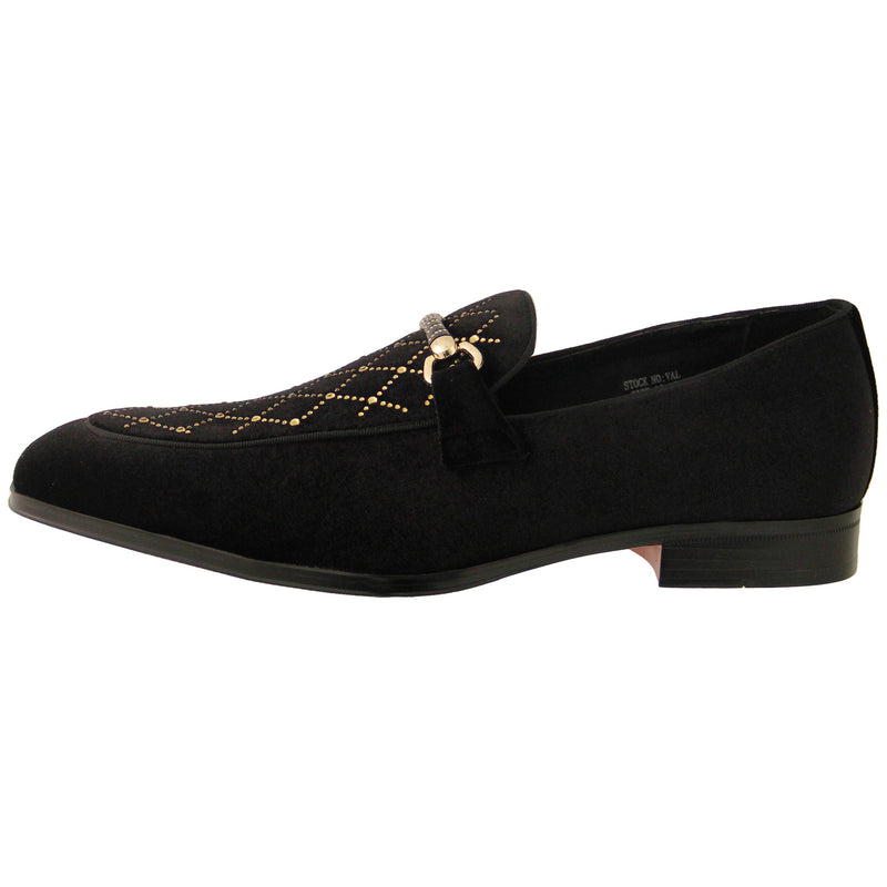 Black/Gold After Midnight Slip On with Buckle