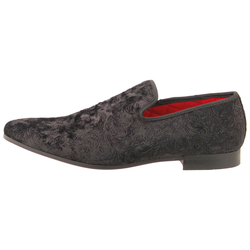 Black Slip on smoker with Paisley Design
