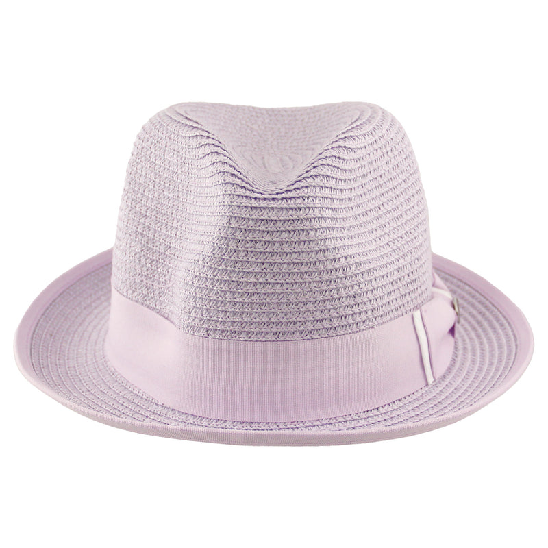 Lavender/White Summer Straw Hat