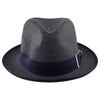Navy/White Summer Straw Hat