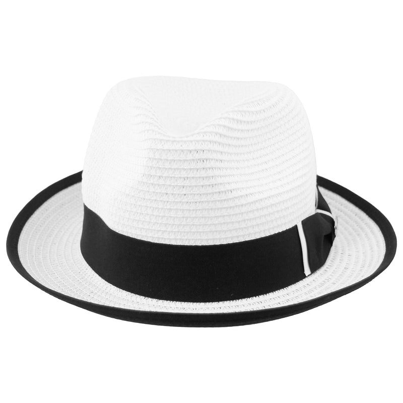 White/Black Summer Straw Hat