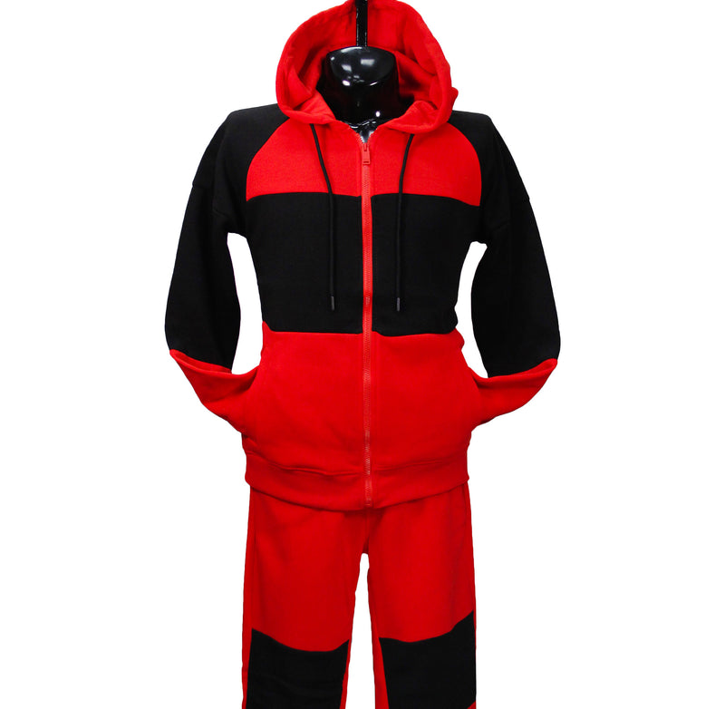 Red Fleece Jogging Suit
