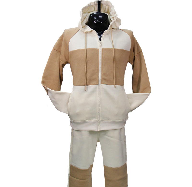 Tan jogging suit cheap