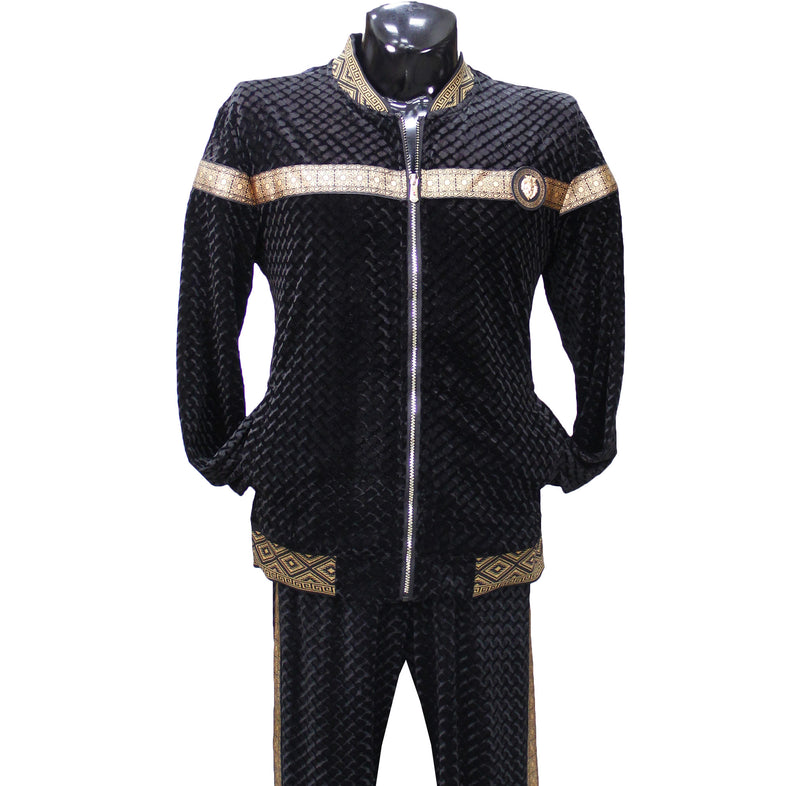 Stacy Adams Black Velour Jogging Suits