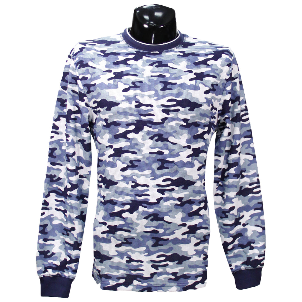 Blue  Camo Stacy Adams Thermal Shirt