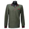 Olive Long Sleeve Polo Shirt