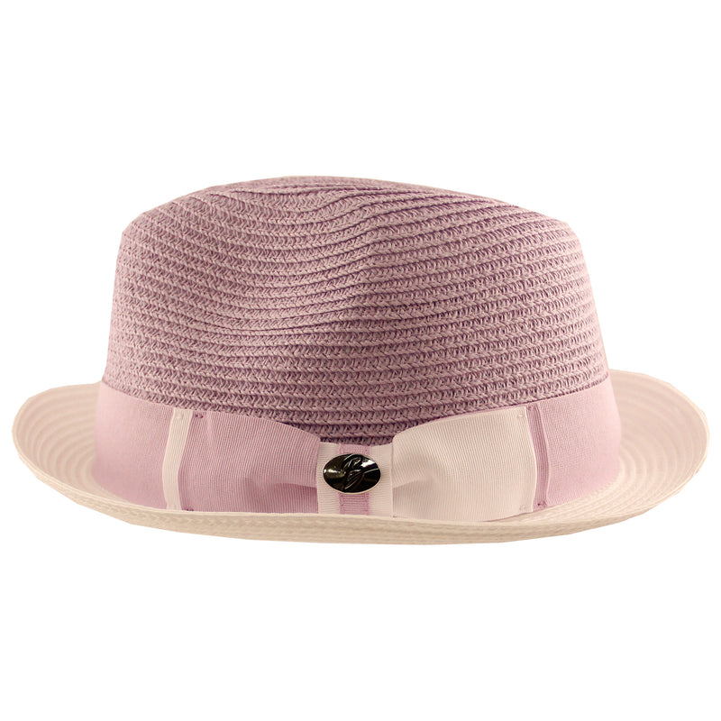 Lavender Two Tone Straw Hat
