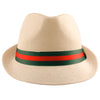 White/Green Fedora