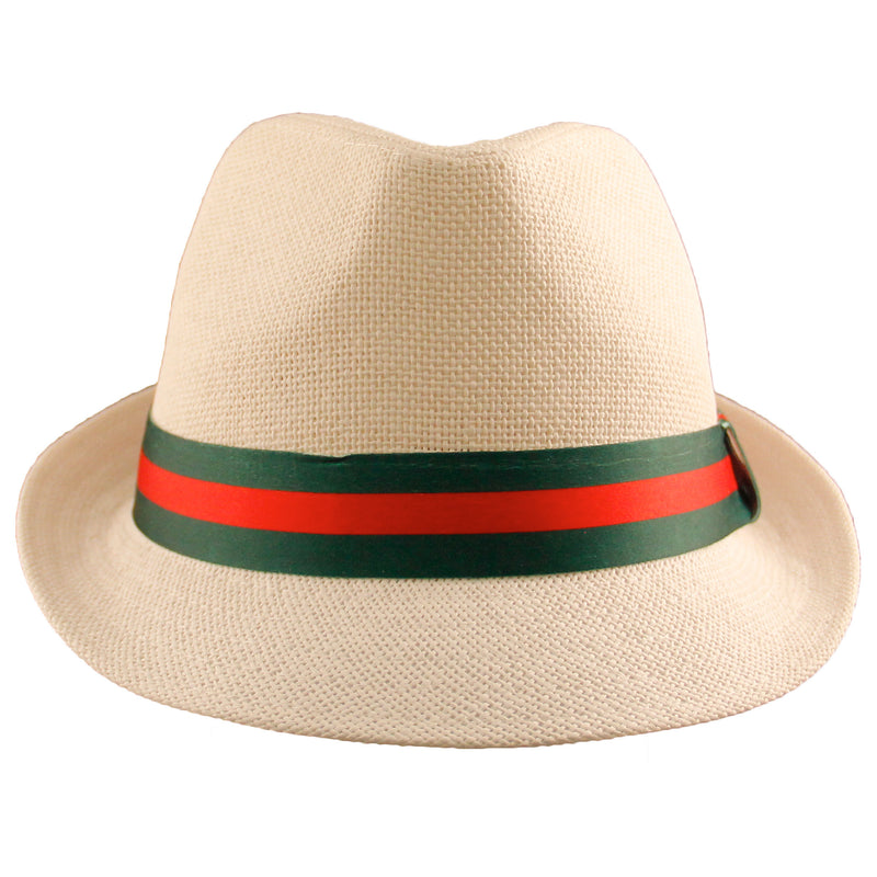 White/Green Fedora