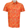 Orange Floral Trim Button Down